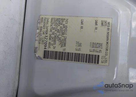 2016 Nissan Altima 2.5/2.5 S/2.5 Sl/2.5 Sr/2.5 Sv from USA, damaged, VIN 1N4AL3AP8GN327094